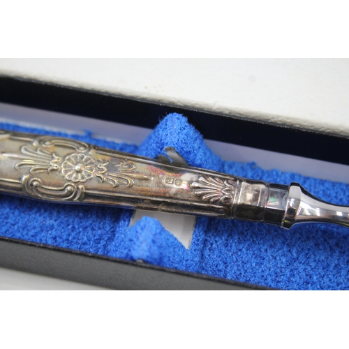 496 - Vintage Hallmarked 1990 Sheffield Sterling Silver Handled Letter Opener (46g)