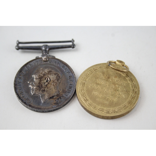 497 - WWI Named Medal Pair