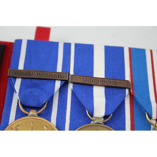 499 - ER. II Medal Group. Mounted. Inc. U.N & Queens Golden Jubilee