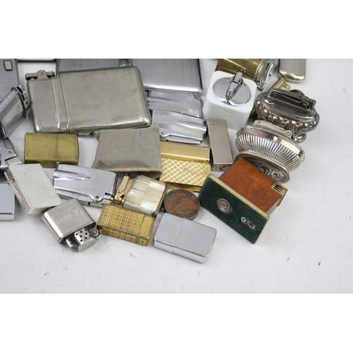 454 - Lighters Job Lot Inc Vintage Table/Desk, Combi-Case, Armac, Zippo, Falcon. Etc