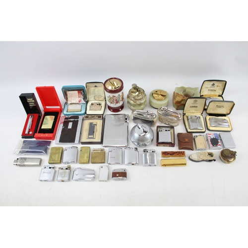 458 - Lighters Job Lot Inc Vintage Table / Desk - Zippo - Pipe - Ronson - Colibri Etc