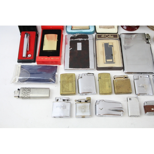 458 - Lighters Job Lot Inc Vintage Table / Desk - Zippo - Pipe - Ronson - Colibri Etc