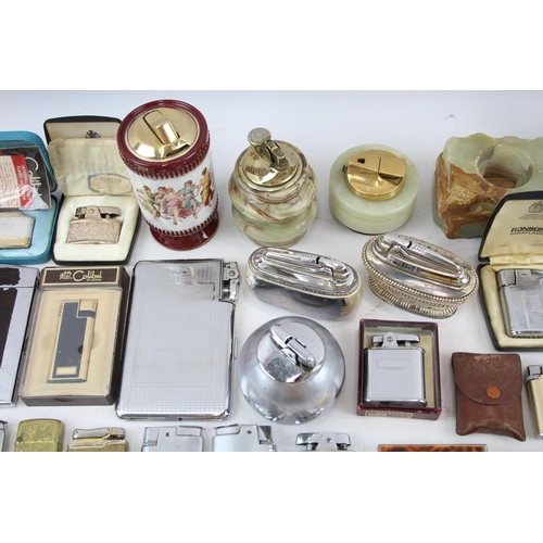 458 - Lighters Job Lot Inc Vintage Table / Desk - Zippo - Pipe - Ronson - Colibri Etc