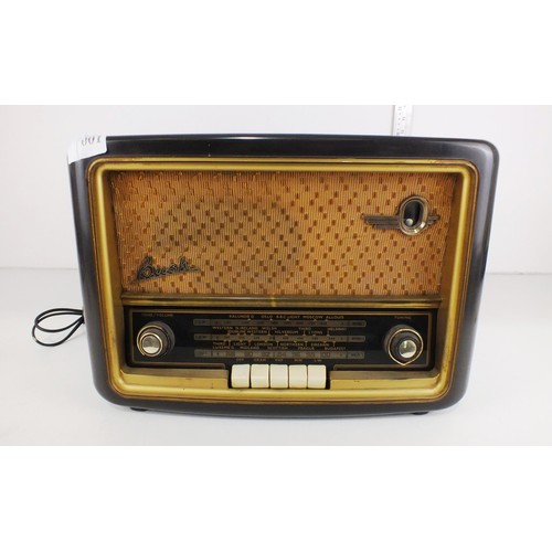 1 - VINTAGE BUSH VALVE RADIO VHF61 - UNTESTED AS SEEN