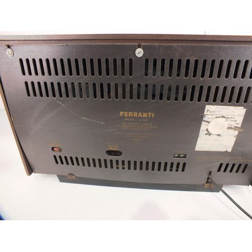 2 - FERRANTI 1963 RADIO MODEL U1103 - UNTESTED AS SEEN