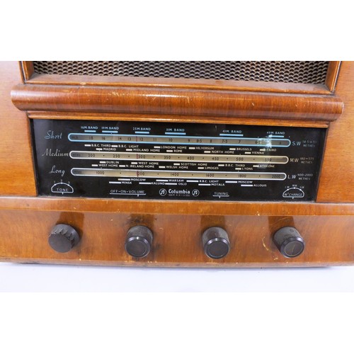 15 - C301 COLUMBIA VINTAGE RADIO- UNTESTED AS SEEN