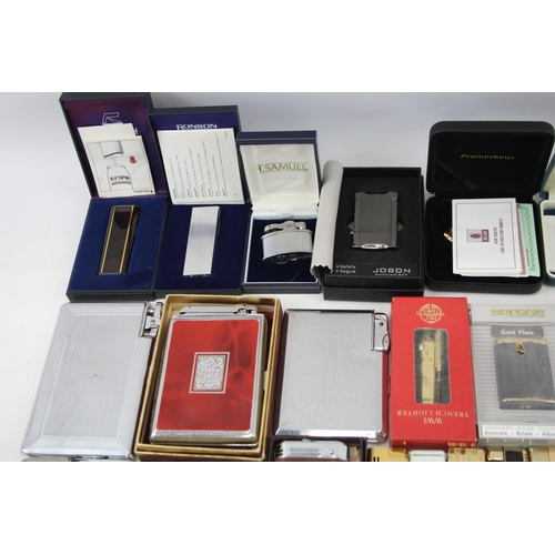 545 - Job Lot Lighters Inc. Vintage Desk Top - Combi Cigarette Case - Polo - Zippo Etc