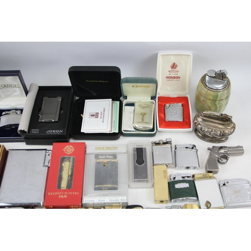 545 - Job Lot Lighters Inc. Vintage Desk Top - Combi Cigarette Case - Polo - Zippo Etc