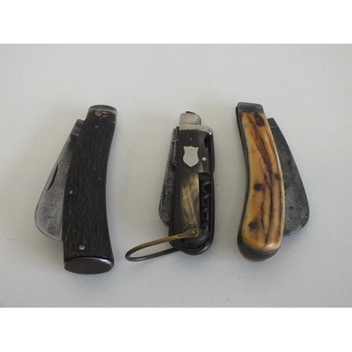 47 - Two sheffield pruner knives and one other