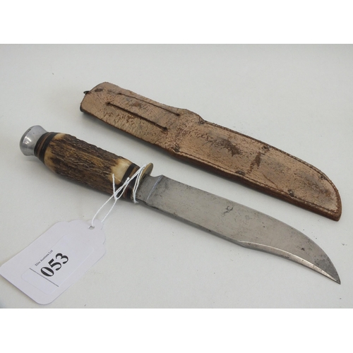 53 - Sheffield bone handle bowie knife