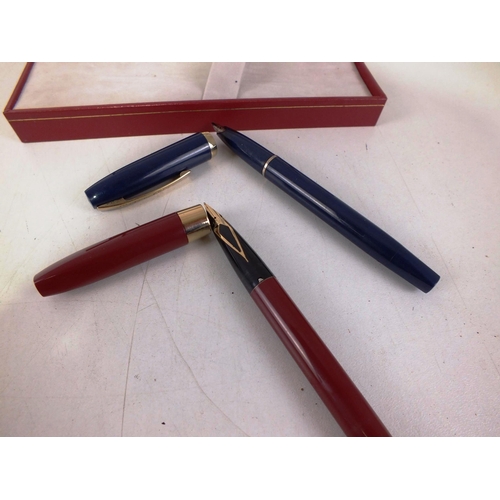 11 - Two Sheaffer fountain pens with 14ct Nibs