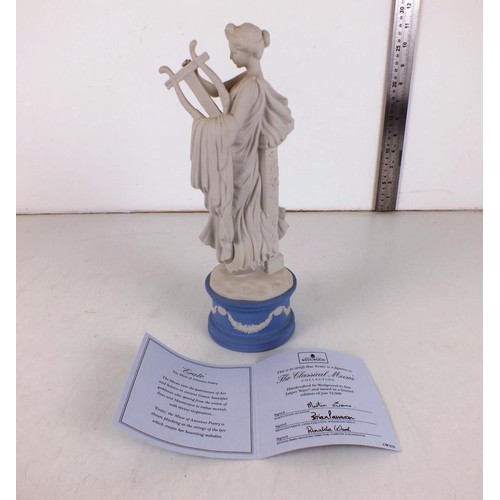 18 - Wedgwood's The Classical Muses collection figure, Exacto, comes with a certificate and is in very go... 