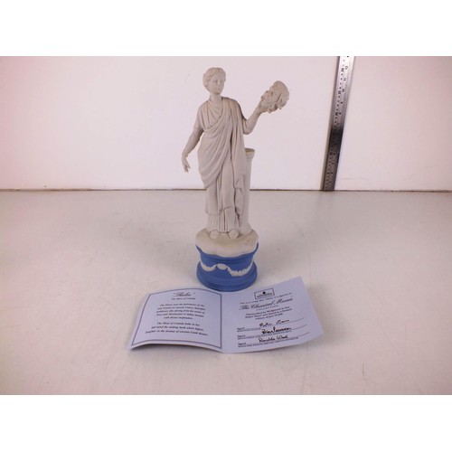23 - Wedgwood's The Classical Muses collection figure, Thalia, comes with a certificate and is in very go... 