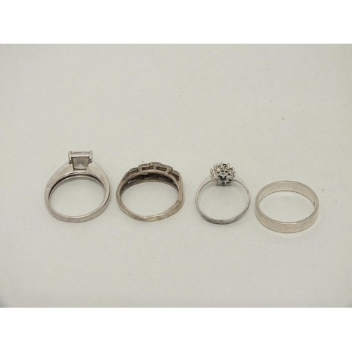 254 - Four silver rings