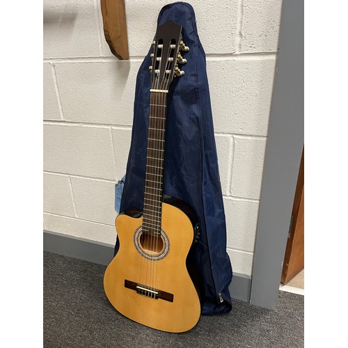252 - Stagg acoustic and electric guitar