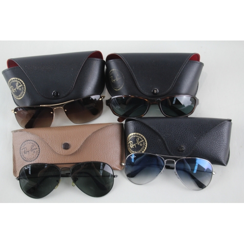 466 - Four pairs of Ray Ban Designer Sunglasses.