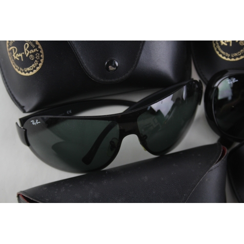 467 - Four pairs of Ray Ban Sunglasses with cases.