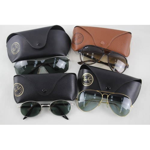 475 - Four pairs of Ray Ban Sunglasses with cases.