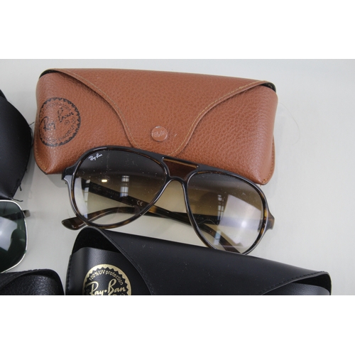 475 - Four pairs of Ray Ban Sunglasses with cases.