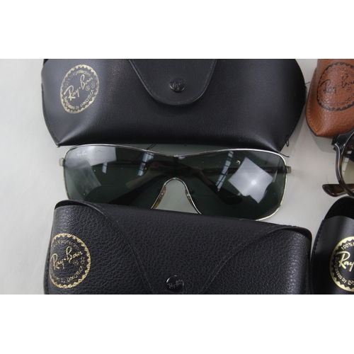 475 - Four pairs of Ray Ban Sunglasses with cases.