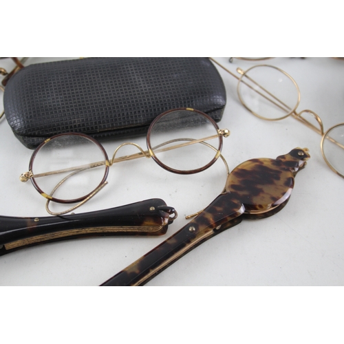 526 - Antique / Vintage Spectacles & Eyewear Inc Tortoise, Lorgnette, PinceNez Joblot