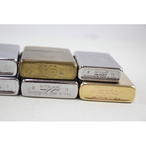 539 - Zippo Lighters Inc Brass, Foliate, Etc UNTESTED x 8