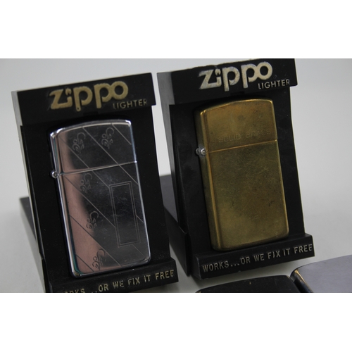 541 - Zippo Lighters Inc Brass, Foliate, Cased, Etc UNTESTED x 10