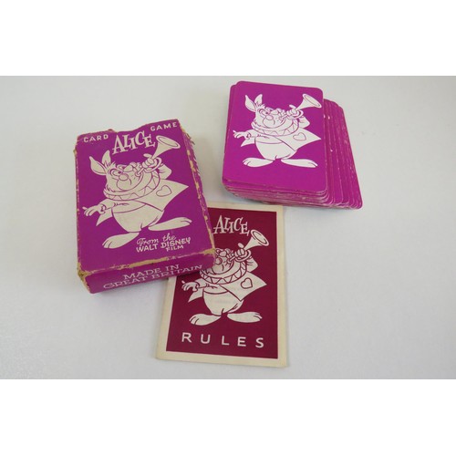 69 - Sealed  packet of Aberdeen & Commonwealth Line Playing cards, 1952 Alice in Wonderland card Game and... 