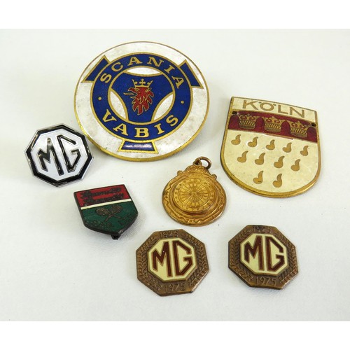 71 - Collection of Badges including MG and Scania etc