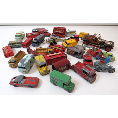 76 - Job lot of playworn diecast Matchbox Lesney and Corgi Chitty Bang Bang etc.