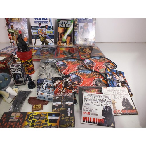 316 - Selection of Star Wars memorabilia including figures, books etc.