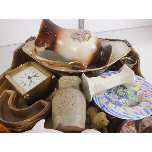 320 - Mixed lot of ceramic and other collectables to include Wash basin and jug.