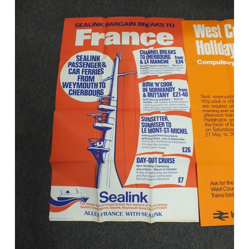 150 - Two Railway posters Sealink and West Country holidays 40