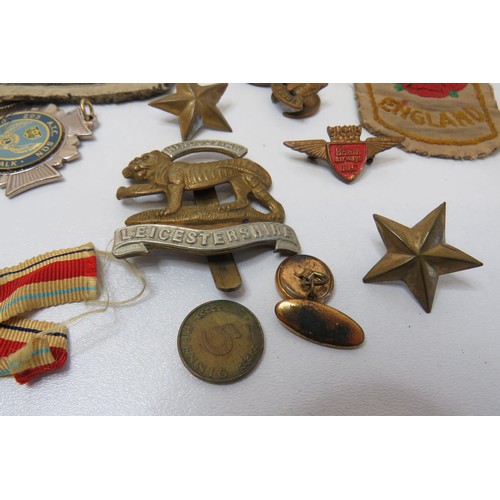 44 - Five WW2 Medal, Stars and Defence, buttons etc.