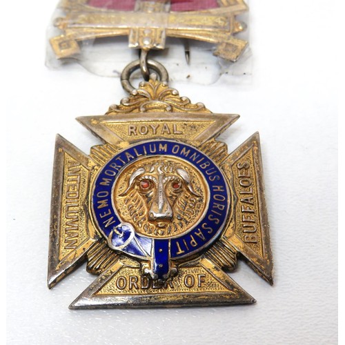 56 - Silver Masonic jewel medal and silver fob.