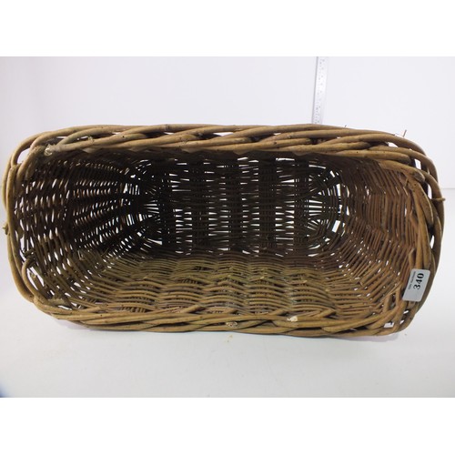 340 - Oblong wicker Basket - 2 Foot long, 1 Foot high