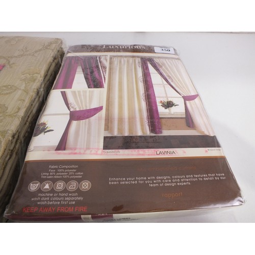 350 - Two pairs of Luxurious fine embellished curtains 