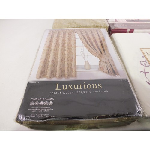 350 - Two pairs of Luxurious fine embellished curtains 