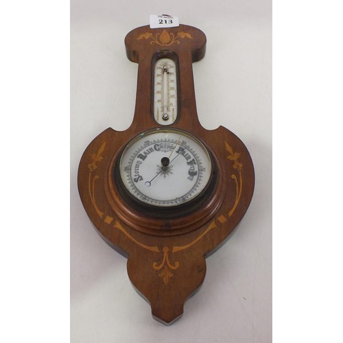 213 - Art Deco inlaid wall barometer