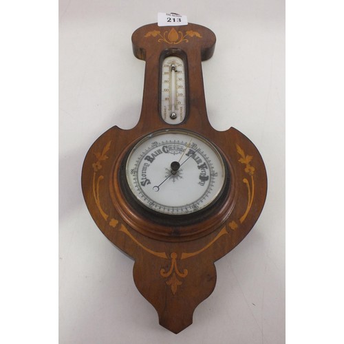 213 - Art Deco inlaid wall barometer