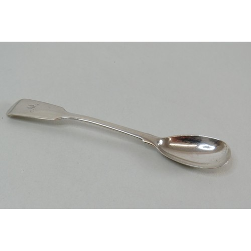 375 - Antique c1853 Sterling Silver flode pattern spoon with London hallmarks - 17.3g