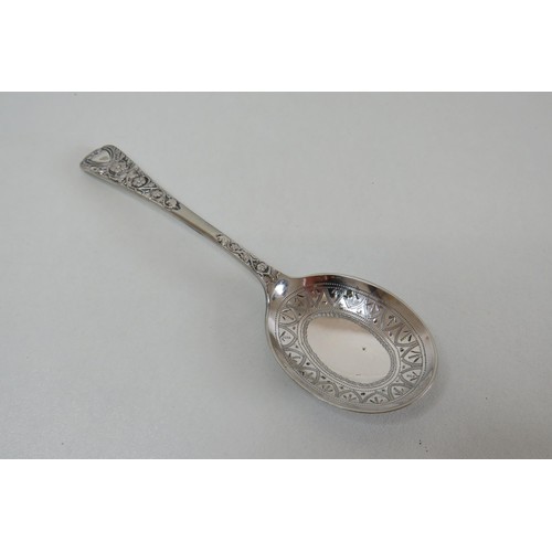 378 - Silver sifter spoon (no hallmark), silver plated and electro plated spoon