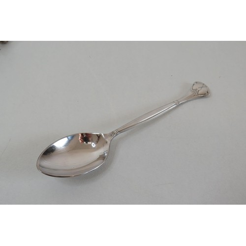 383 - Victorian Londsdale plate mustard spoon, glass sugar crusher and spoon rests