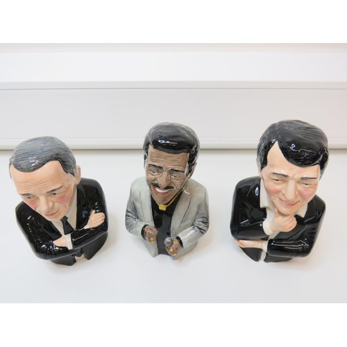 170 - Three busts Rat Pack - Sinatra, Sammy Davis, Dean Martin - Limited Edition.