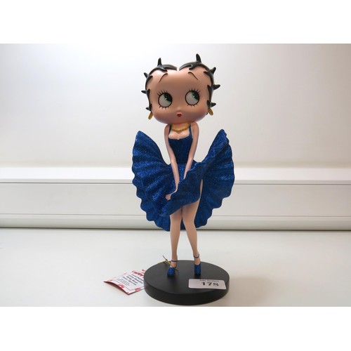 178 - Betty Boop figure blue glitter dress.