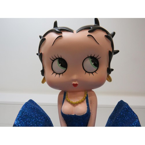 178 - Betty Boop figure blue glitter dress.