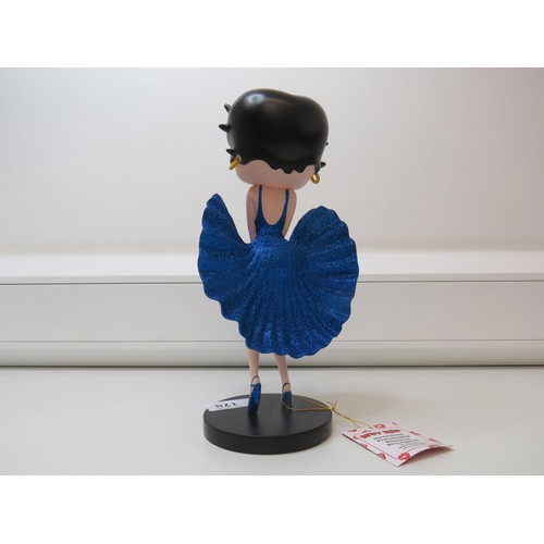 178 - Betty Boop figure blue glitter dress.