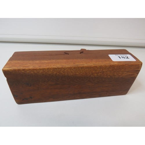 182 - Wooden puzzle box.