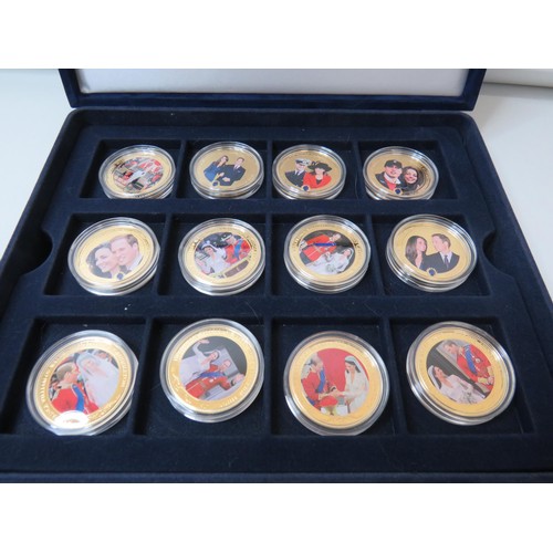 183 - Boxed Westminster set of  twenty four coins Prince and Princess of Wales.