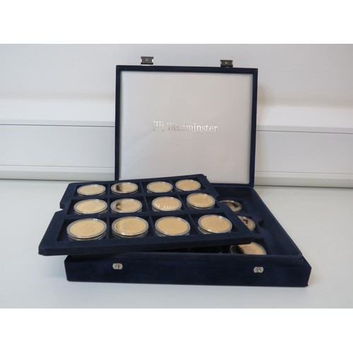 183 - Boxed Westminster set of  twenty four coins Prince and Princess of Wales.